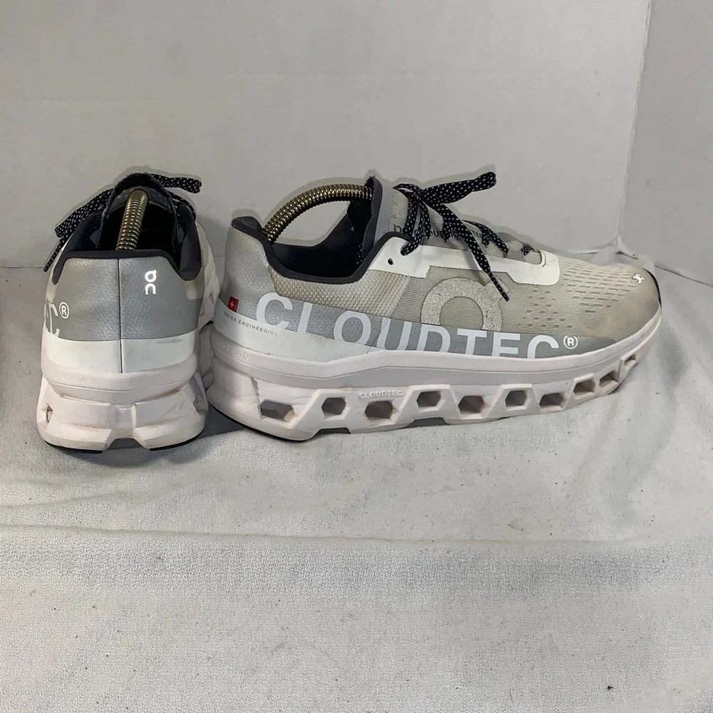 On Running Men's ‘Cloudmonster’ White/Black Sneakers